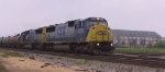 CSX 8779 leads a southbound train past Charlie Baker